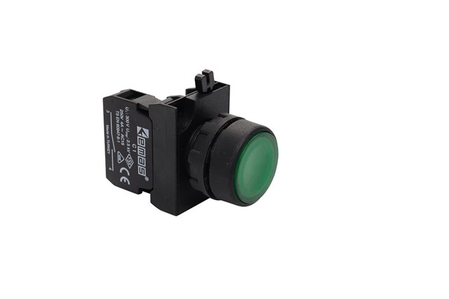 CP Series Plastic 1NO Spring Flush Green 22 mm Control Unit